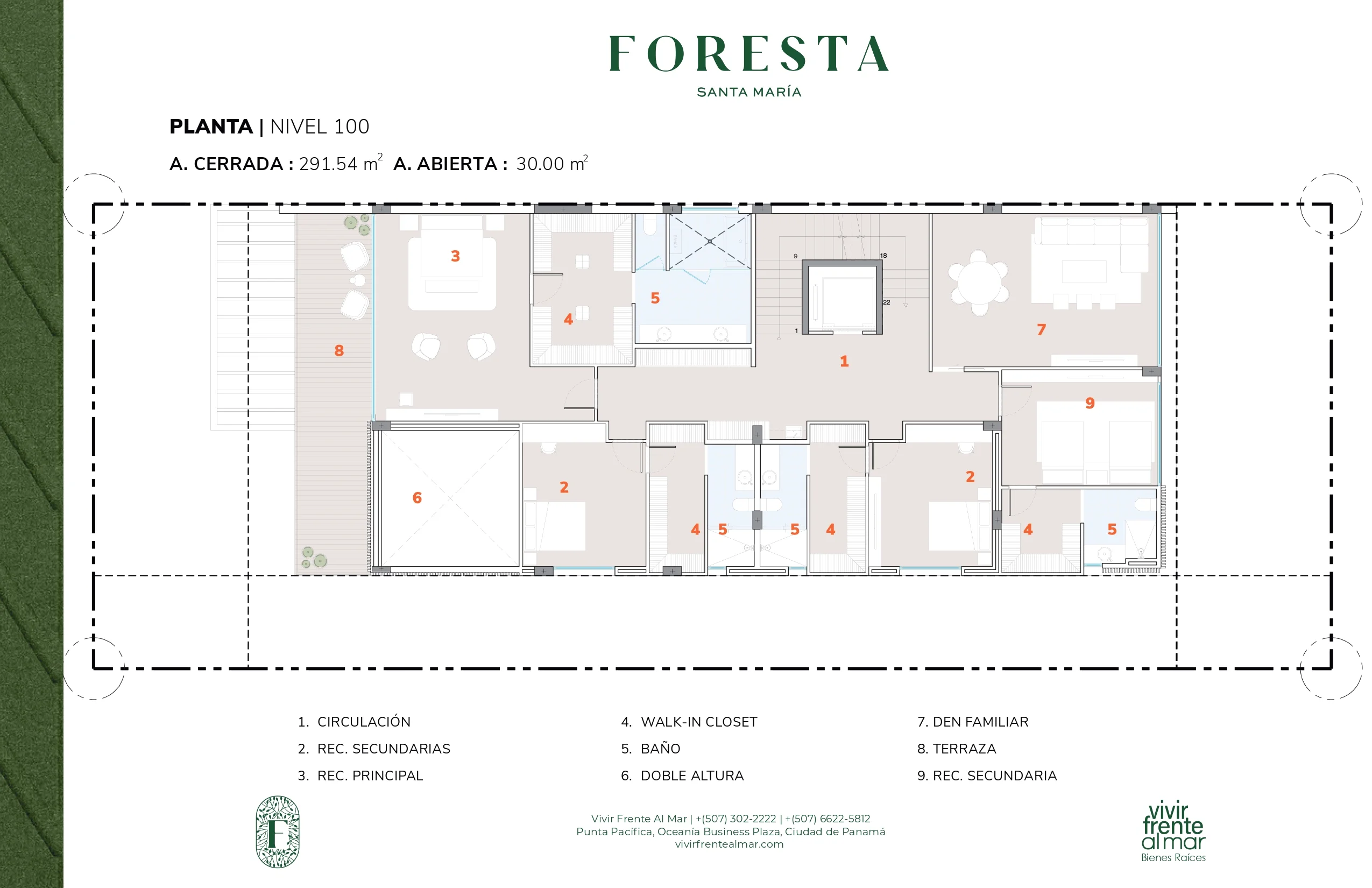 Plano Nivel 100 - Habitaciones